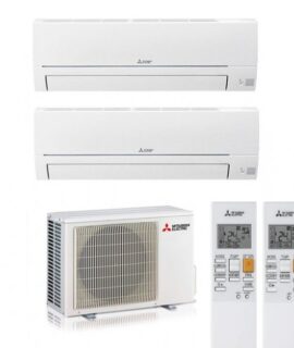 Mitsubishi Electric Duo split MSZ-Serie 4.0kW outdoor + 2x 2.5 kW (HR25VFK) indoor – INCL. WiFi A++