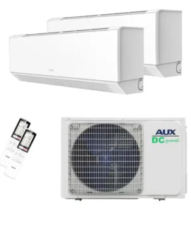Aux Duo-Split 5.0kW Buitenunit met 2X3.5kW Binnenunits ” C-Serie Premium ” A++ R32 – COOL&HEAT + WiFi Heat belt TBV bevriezing